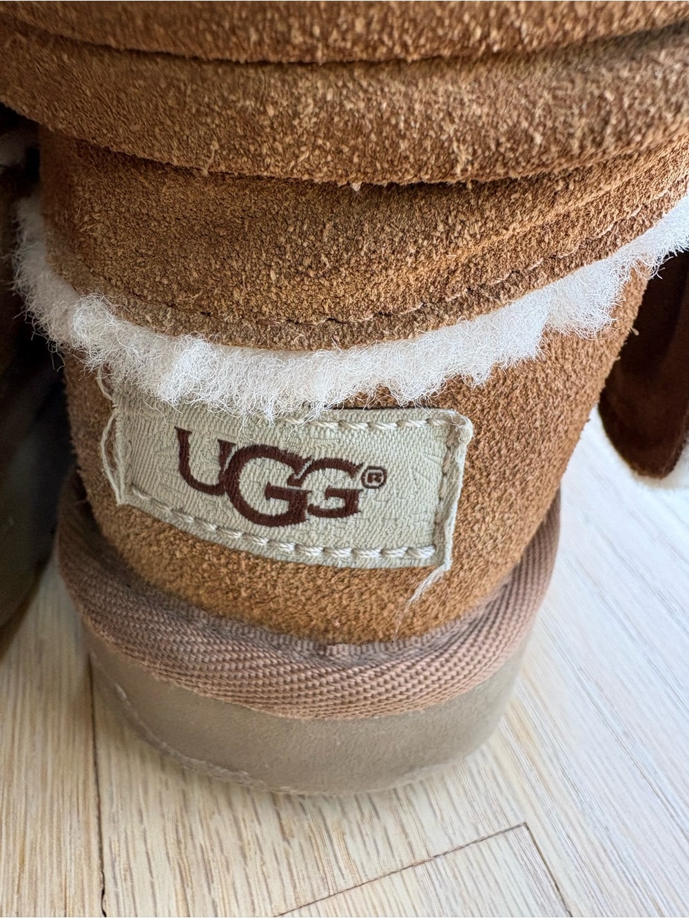 UGG Chestnut Suede Shearling Short Boot - Picture 3 of 10